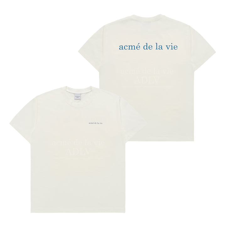 ADLV BASIC LOGO BIO WASHING SHORT SLEEVE T-SHIRT CREAM