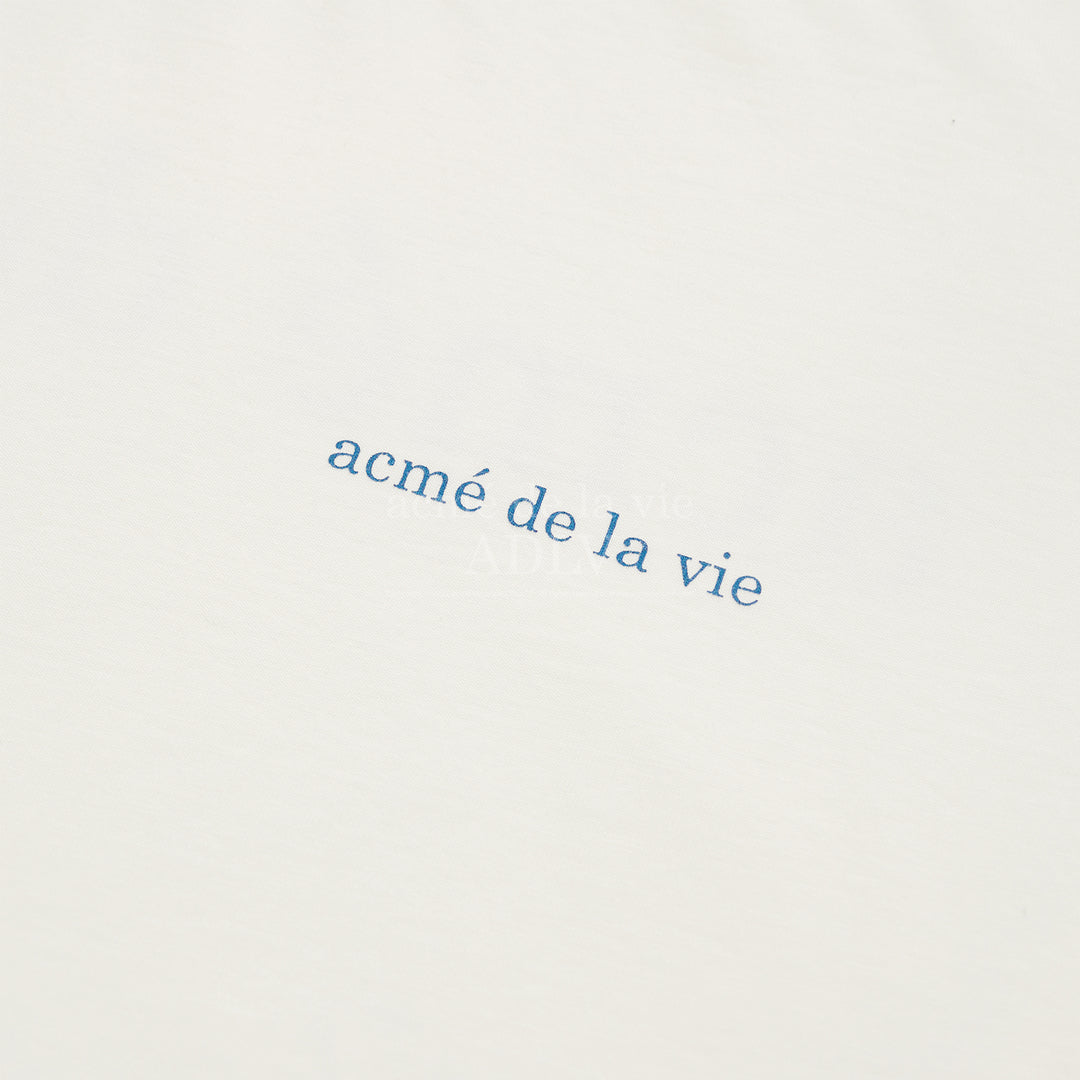 ADLV BASIC LOGO BIO WASHING SHORT SLEEVE T-SHIRT CREAM