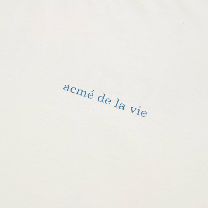 ADLV BASIC LOGO BIO WASHING SHORT SLEEVE T-SHIRT CREAM