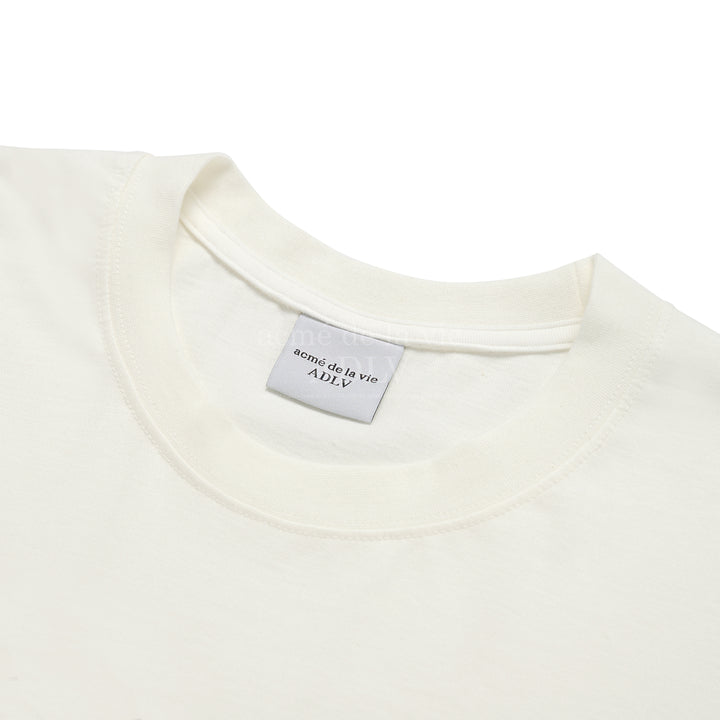 ADLV BASIC LOGO BIO WASHING SHORT SLEEVE T-SHIRT CREAM