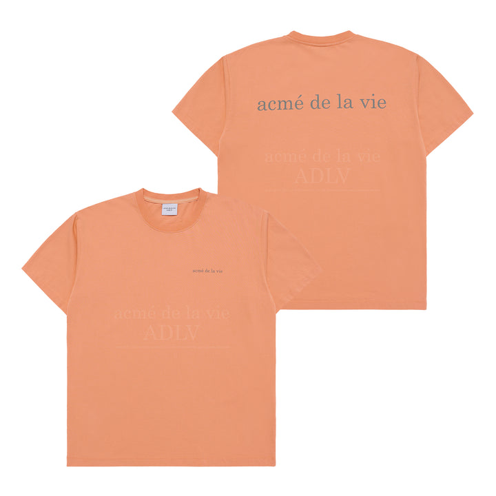 ADLV BASIC LOGO BIO WASHING SHORT SLEEVE T-SHIRT PEACH