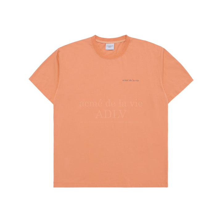 ADLV BASIC LOGO BIO WASHING SHORT SLEEVE T-SHIRT PEACH