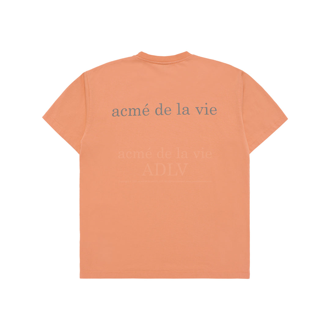 ADLV BASIC LOGO BIO WASHING SHORT SLEEVE T-SHIRT PEACH