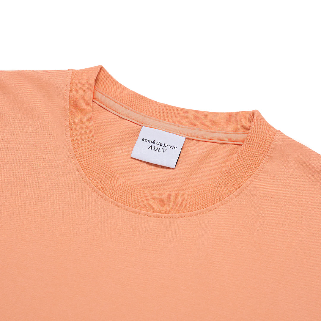 ADLV BASIC LOGO BIO WASHING SHORT SLEEVE T-SHIRT PEACH