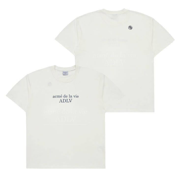 ADLV CIRCLE SYMBOL BASIC LOGO SHORT SLEEVE CREAM