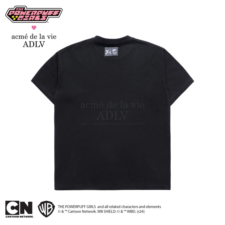 ADLV x THE POWERPUFF GIRLS LOGO SHORT SLEEVE T-SHIRT BLACK