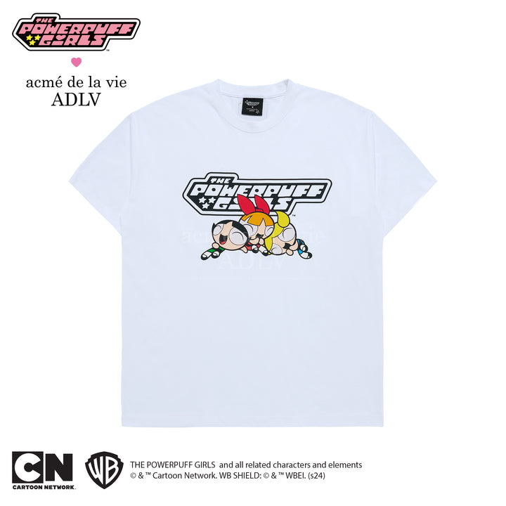 ADLV x THE POWERPUFF GIRLS LOGO SHORT SLEEVE T-SHIRT WHITE