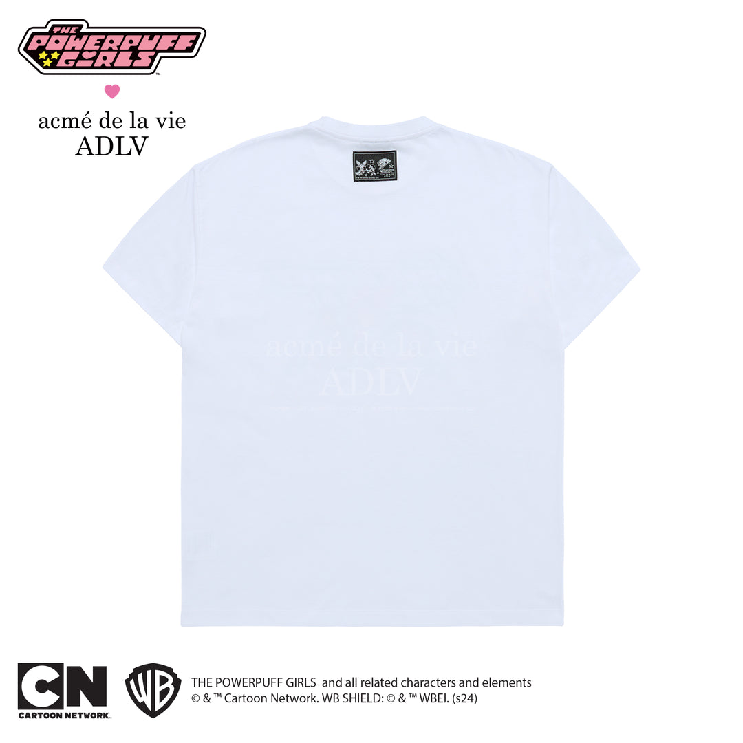 ADLV x THE POWERPUFF GIRLS LOGO SHORT SLEEVE T-SHIRT WHITE