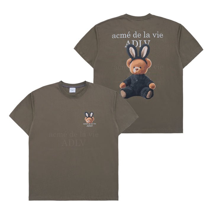 ADLV RABBIT BEAR DOLL LOGO SHORT SLEEVE T-SHIRT COCOA