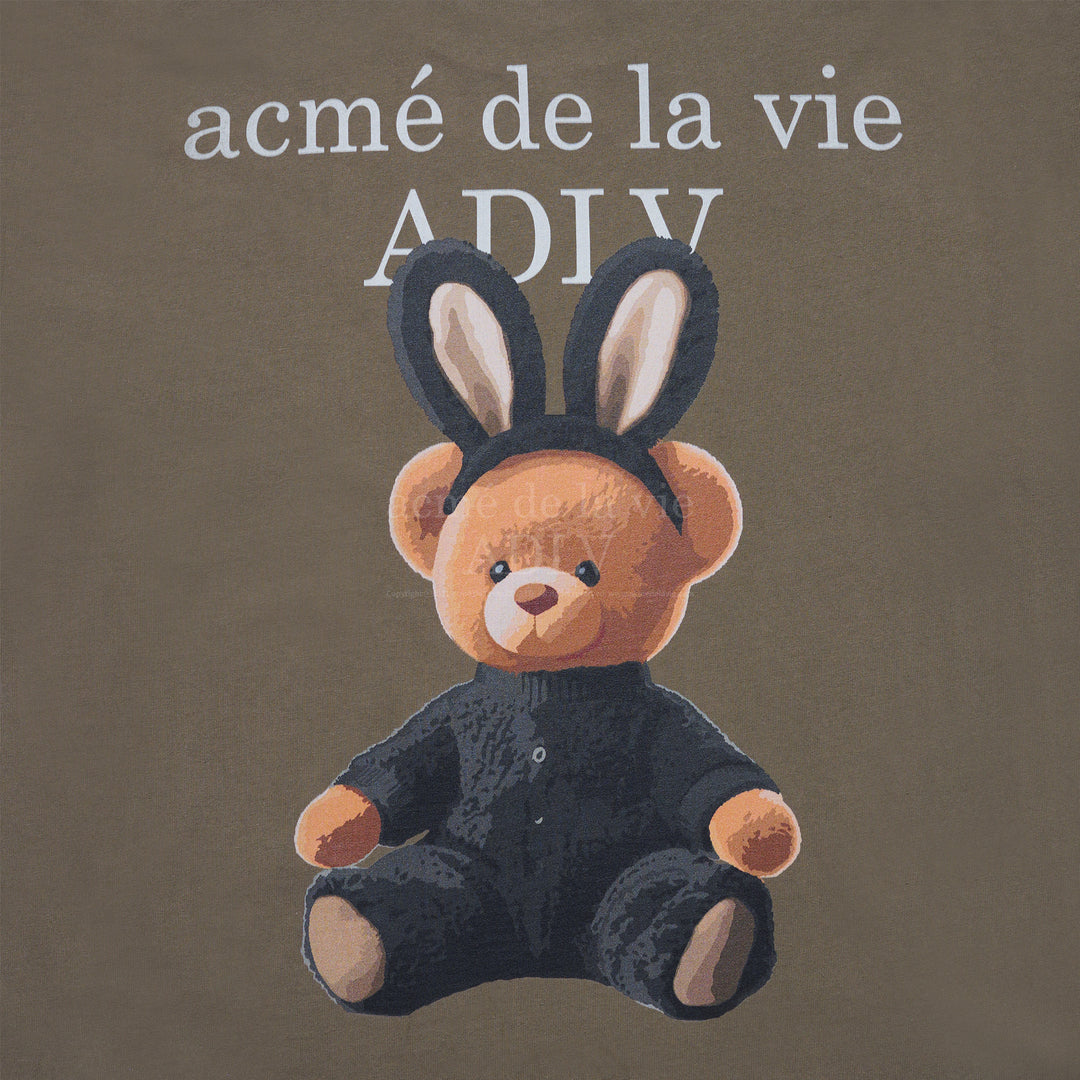 ADLV RABBIT BEAR DOLL LOGO SHORT SLEEVE T-SHIRT COCOA