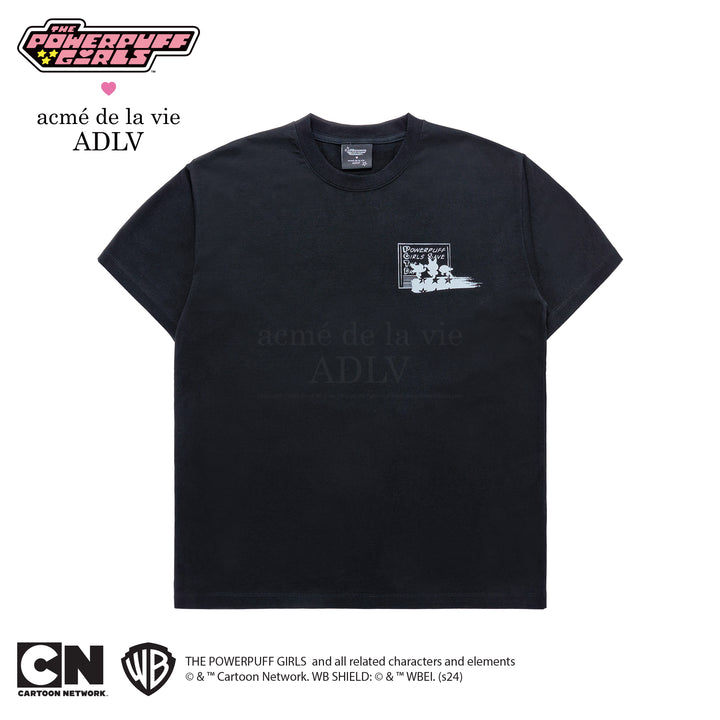 ADLV x THE POWERPUFF GIRLS SAVE THE DAY T-SHIRT BLACK