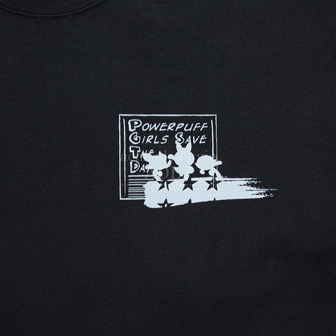 ADLV x THE POWERPUFF GIRLS SAVE THE DAY T-SHIRT BLACK