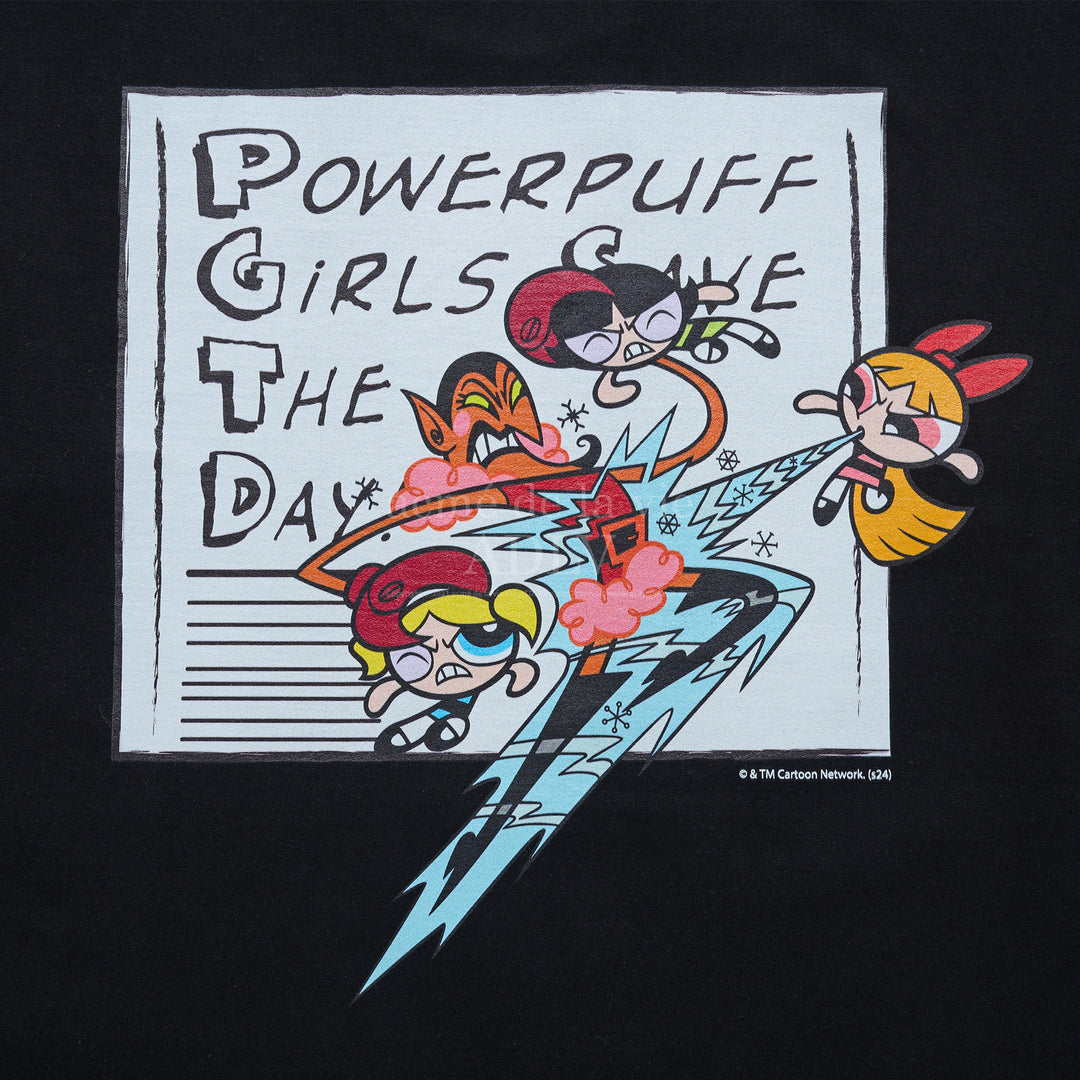 ADLV x THE POWERPUFF GIRLS SAVE THE DAY T-SHIRT BLACK