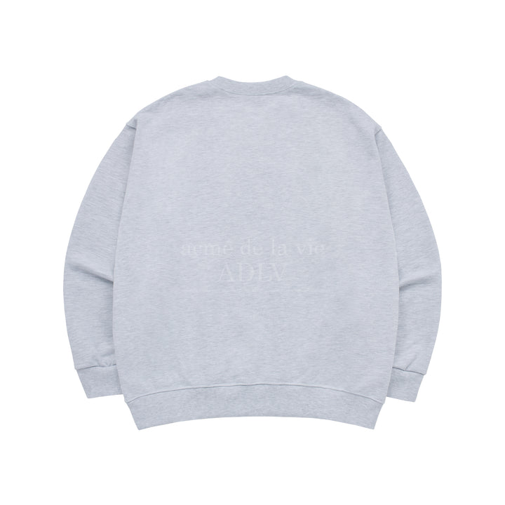 ADLV VARSITY LOGO EMBOSSING NEEDLEWORK SWEATS