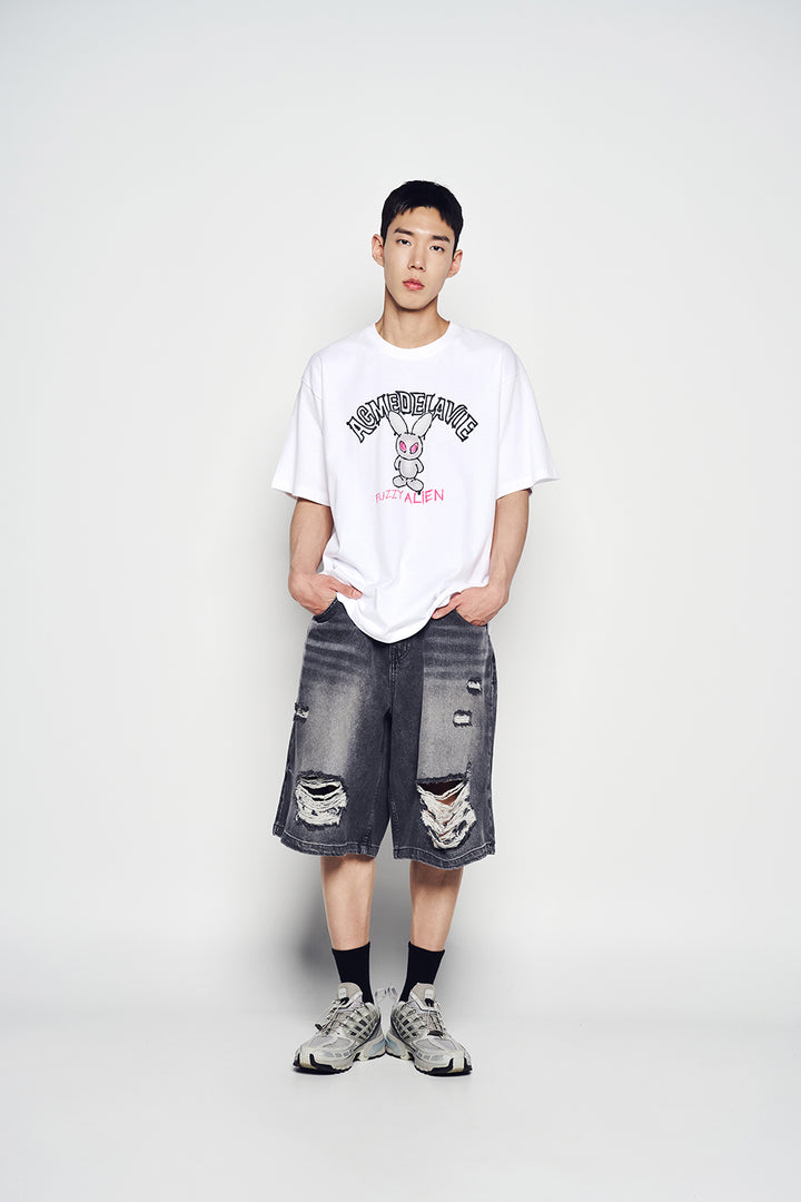 BLUR ALIEN SHORT SLEEVE T-SHIRT WHITE