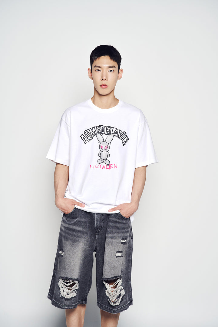 BLUR ALIEN SHORT SLEEVE T-SHIRT WHITE