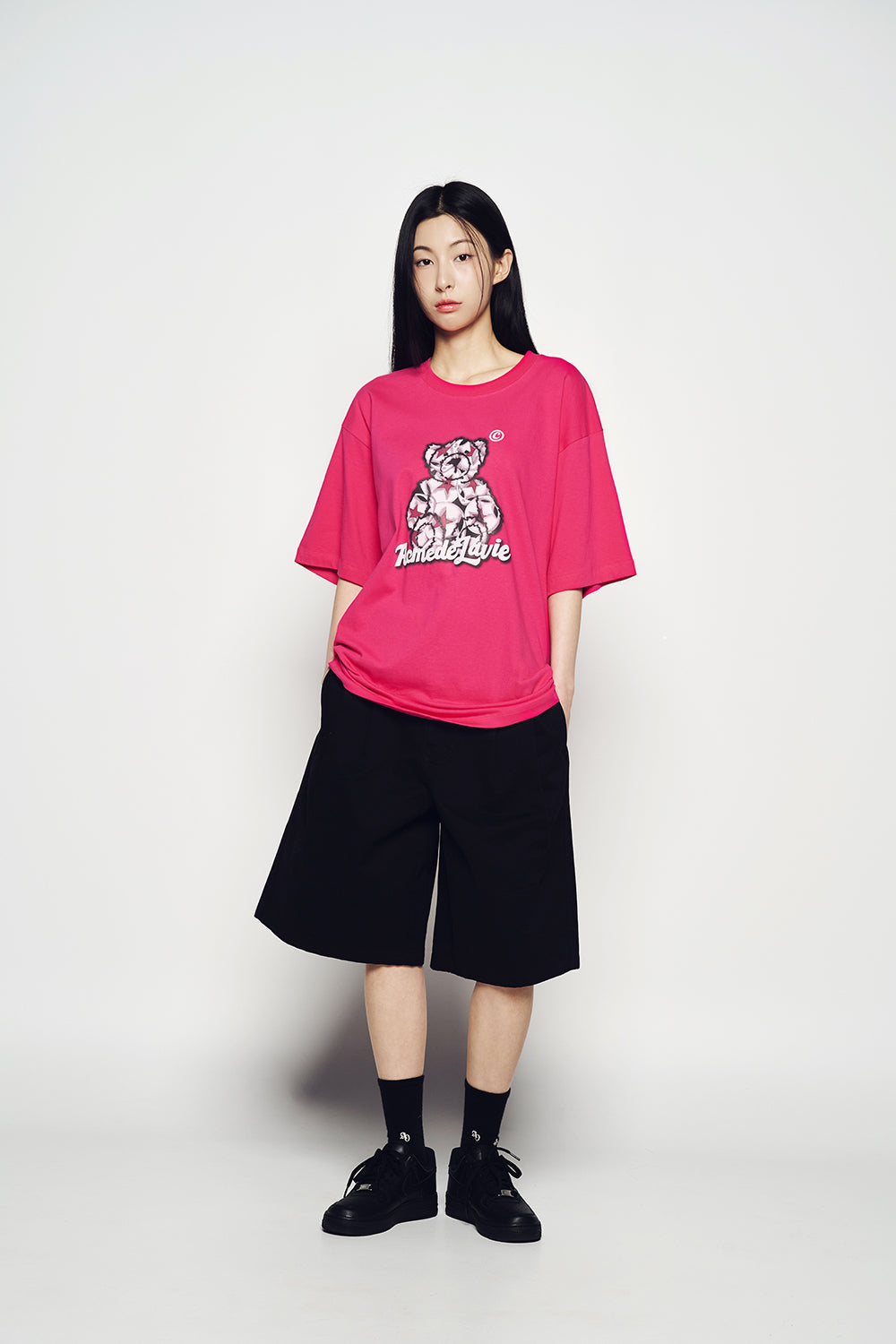 STAR BEAR SHORT SLEEVE T-SHIRT HOT PINK