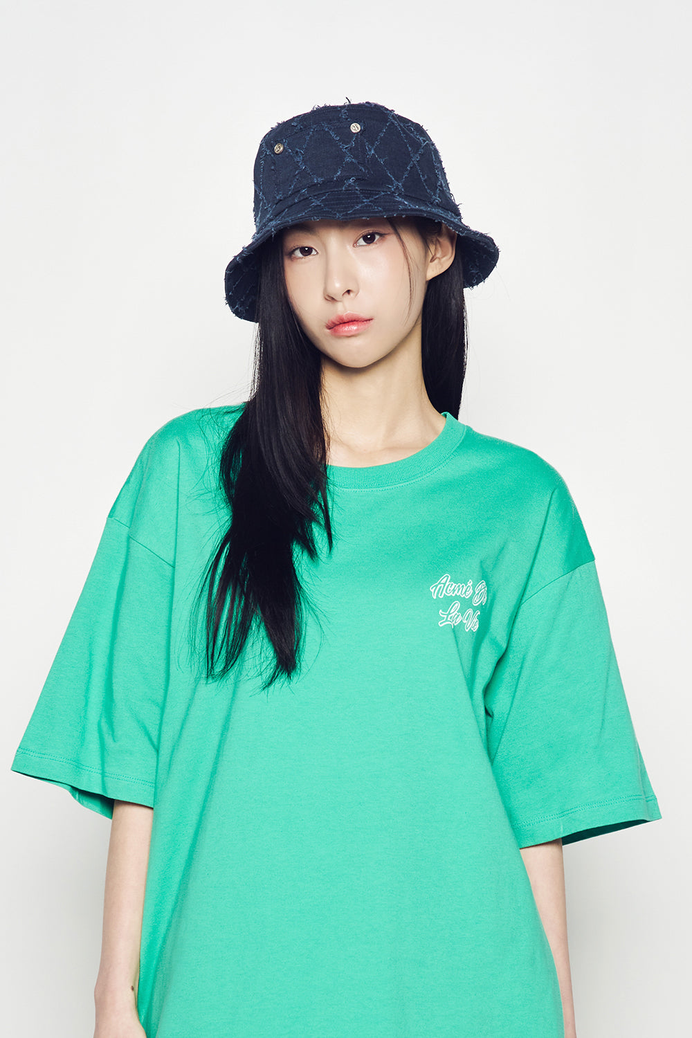 DIAMOND WASHING BUCKET HAT NAVY