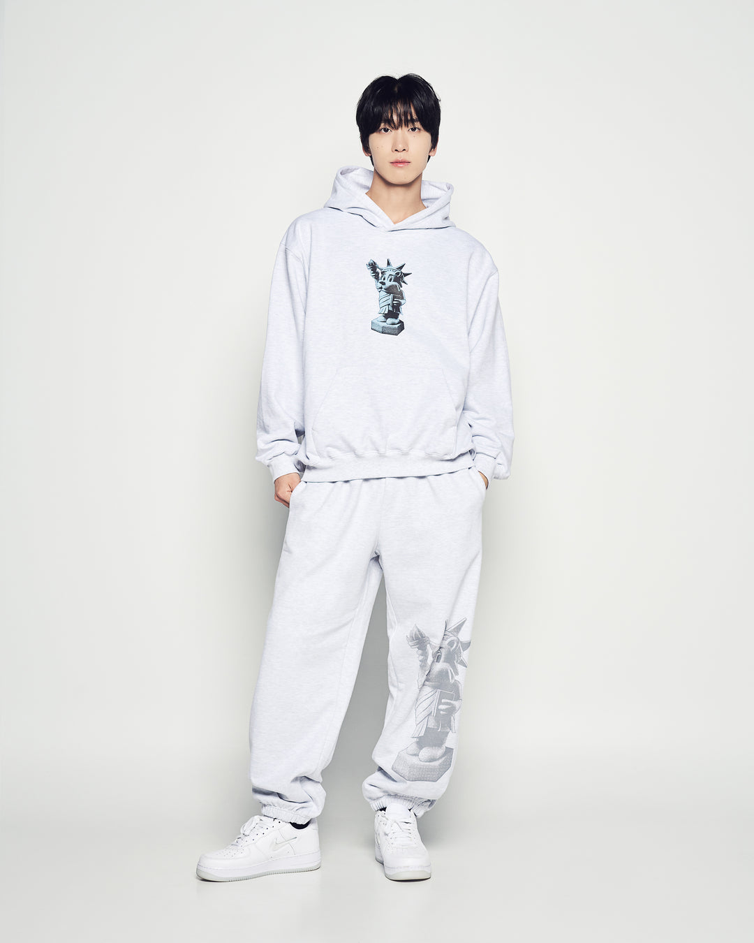 AC BEAR STATUE OF LIBERTY HOODIE MELANGE
