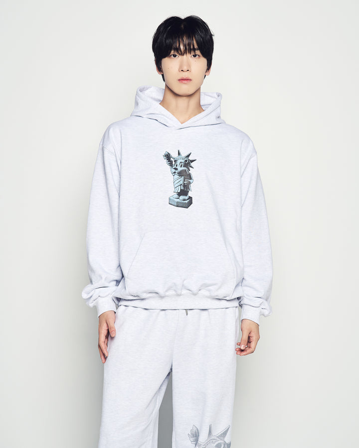 AC BEAR STATUE OF LIBERTY HOODIE MELANGE