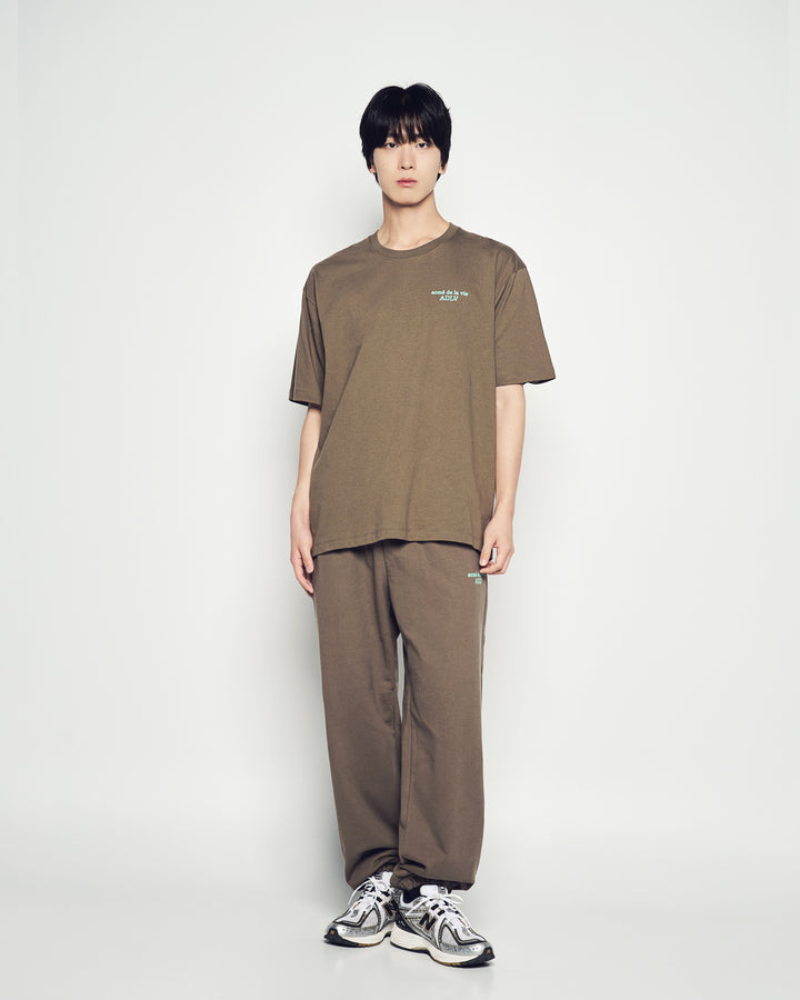 BORDER LINE BASIC LOGO SHORT SLEEVE T-SHIRT COCOA