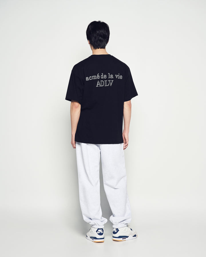 BORDER LINE BASIC LOGO SHORT SLEEVE T-SHIRT BLACK