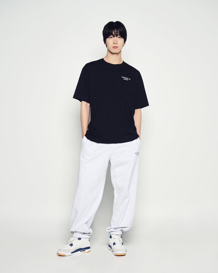 BORDER LINE BASIC LOGO SHORT SLEEVE T-SHIRT BLACK