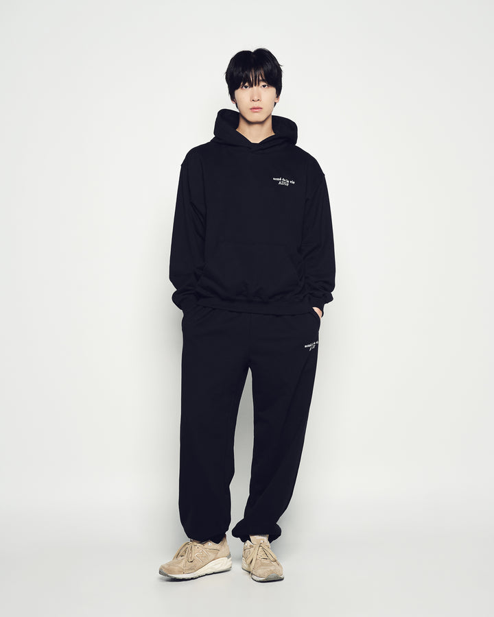 BORDER LINE BASIC LOGO HOODIE BLACK