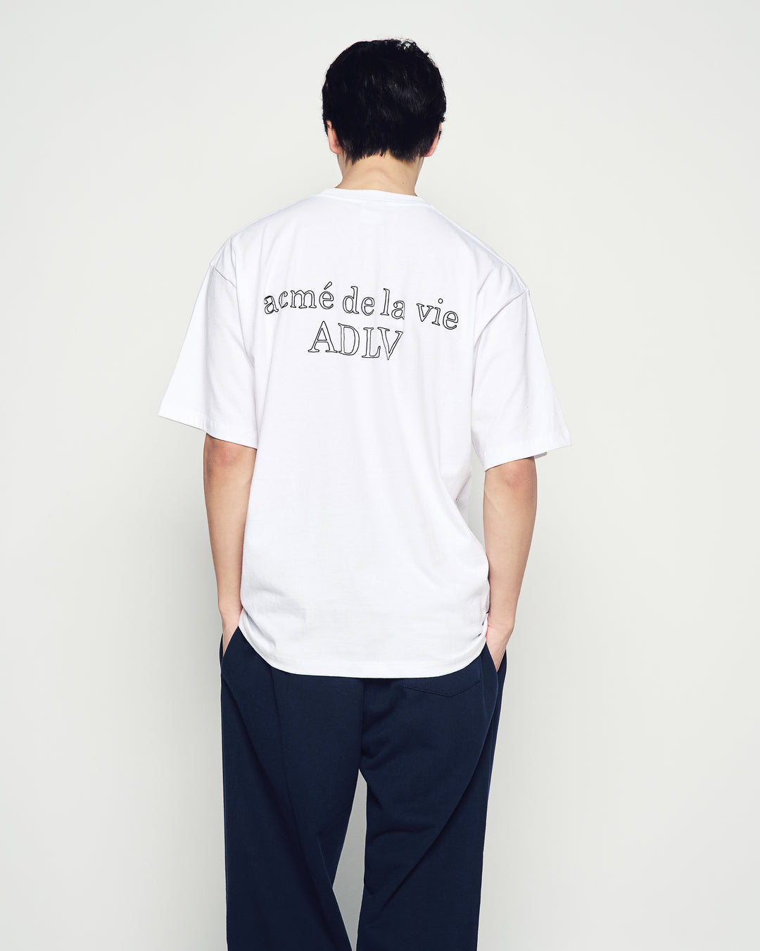 BORDER LINE BASIC LOGO SHORT SLEEVE T-SHIRT WHITE