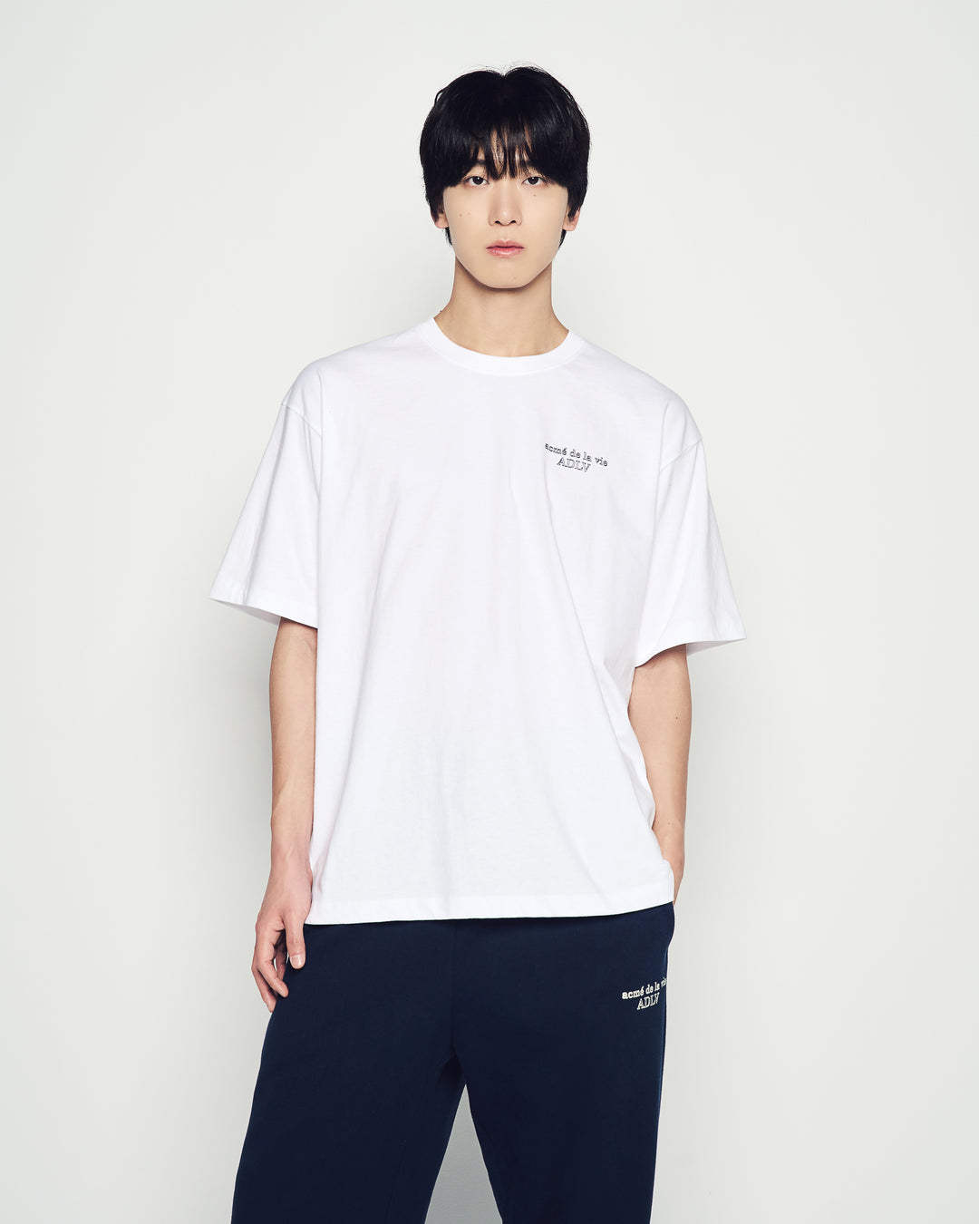 BORDER LINE BASIC LOGO SHORT SLEEVE T-SHIRT WHITE