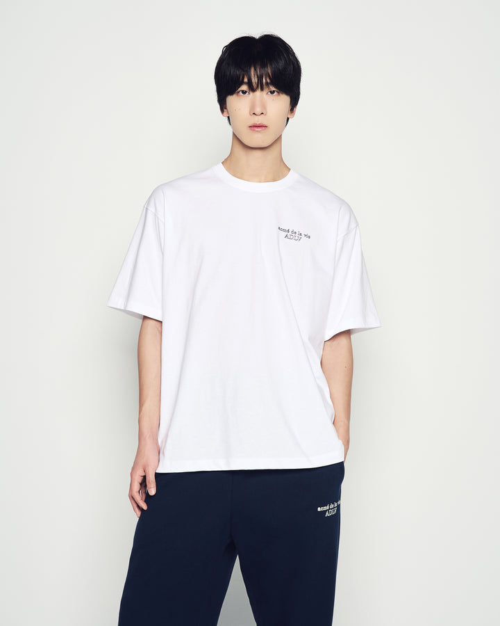BORDER LINE BASIC LOGO SHORT SLEEVE T-SHIRT WHITE