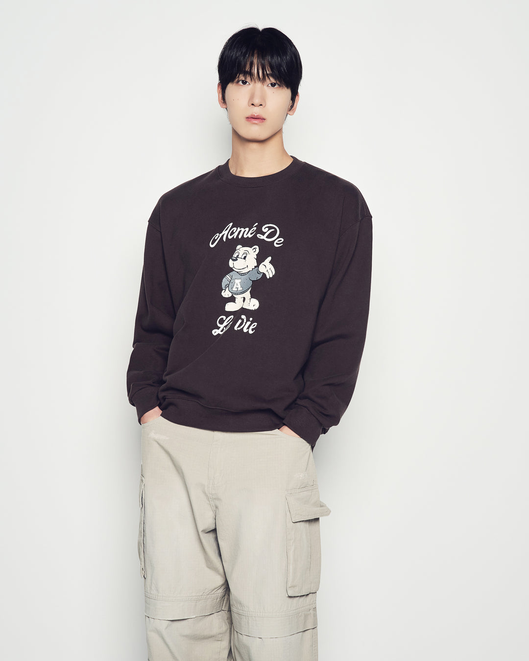 AC BEAR WELCOME SWEATSHIRT DARK BROWN