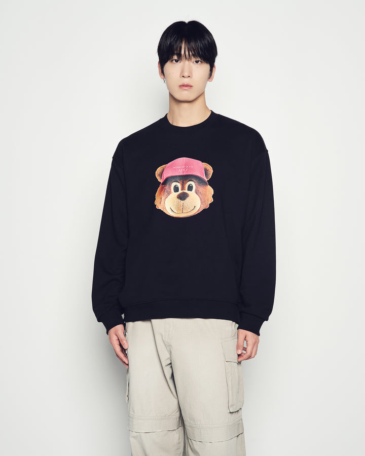 3D AC BEAR FACE SWEATSHIRT BLACK