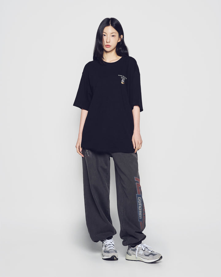 MOBILE SUIT GUNDAM BASIC LOGO SHORT SLEEVE T-SHIRT BLACK