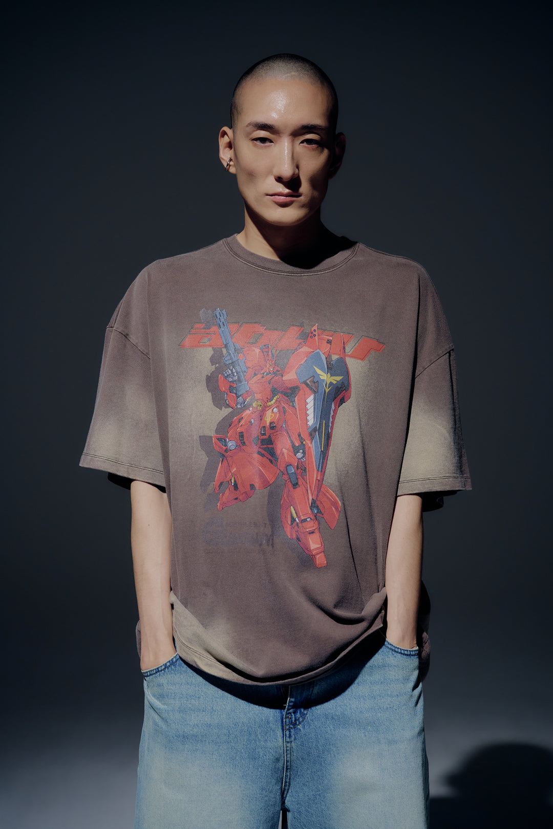 MOBILE SUIT GUNDAM CHAR'S COUNTERATTACK WASHING SHORT SLEEVE T-SHIRT COCOA