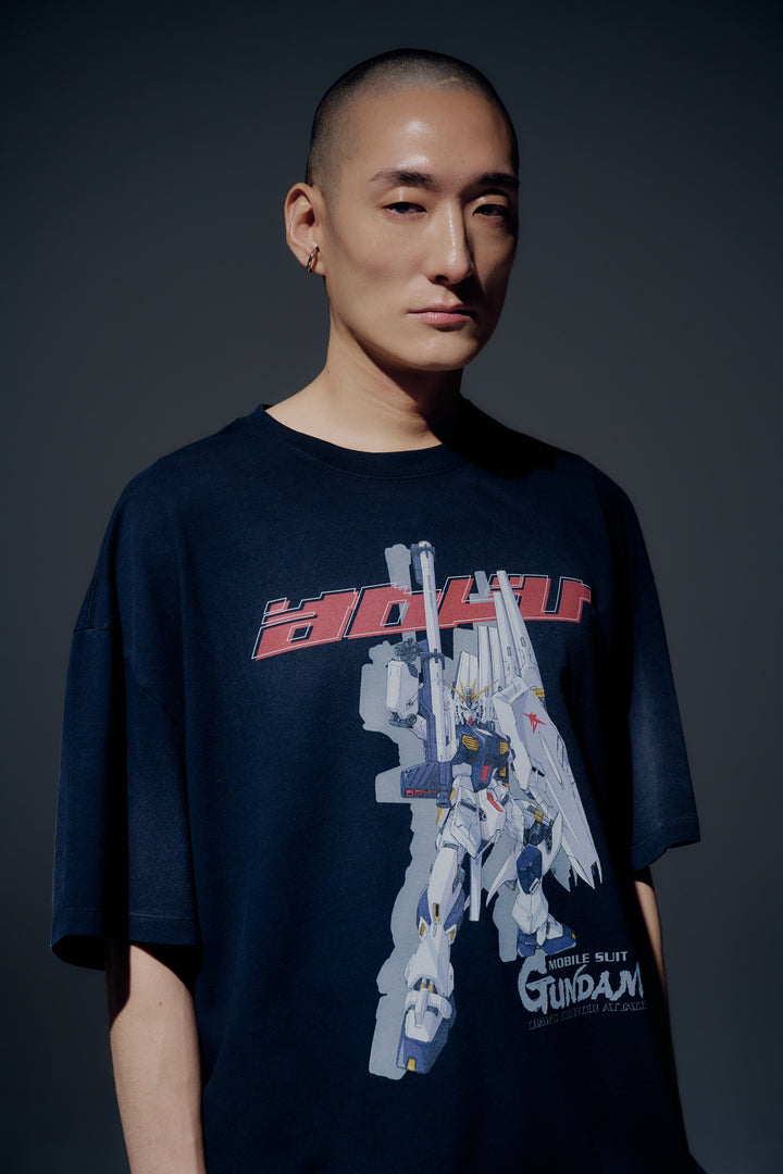 MOBILE SUIT GUNDAM CHAR'S COUNTERATTACK WASHING SHORT SLEEVE T-SHIRT CHARCOAL