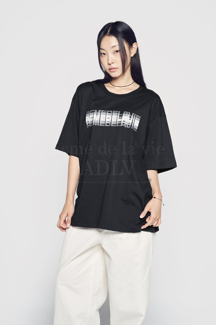 ADLV SHAKE LOGO SHORT SLEEVE T-SHIRT BLACK