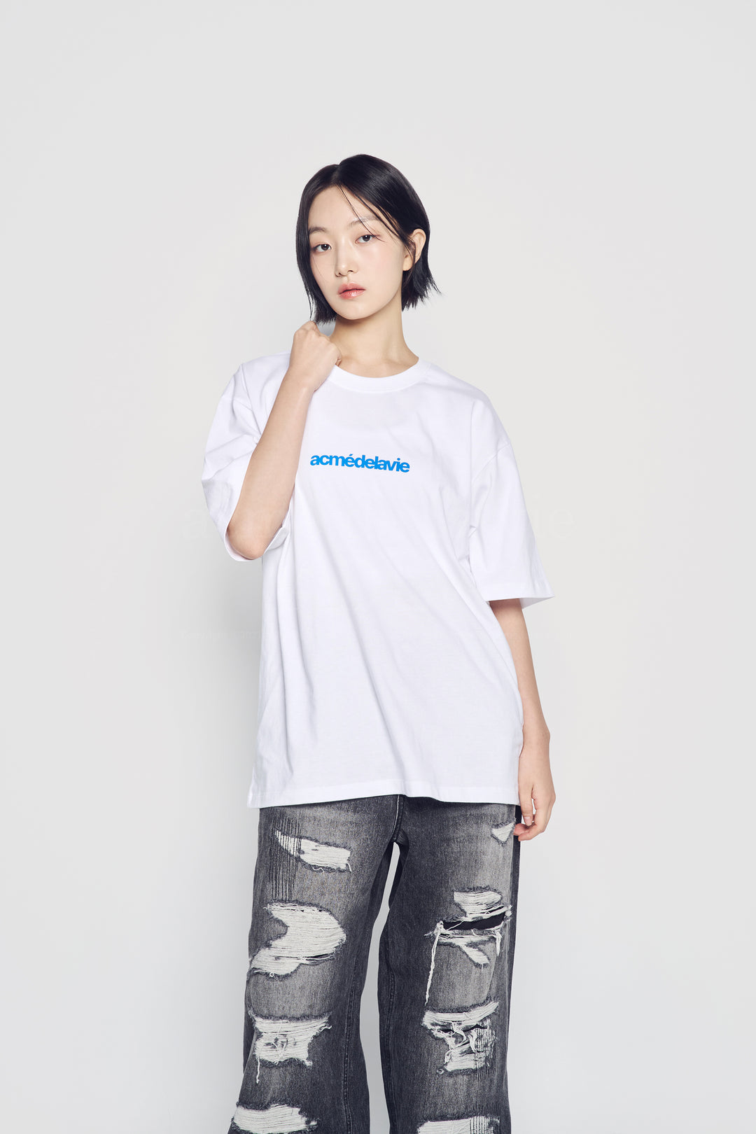 ADLV CONNECT LOGO BASIC SHORT SLEEVE T-SHIRT WHITE