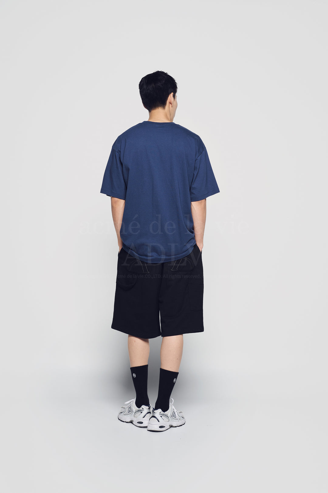 ADLV CONNECT LOGO BASIC SHORT SLEEVE T-SHIRT NAVY