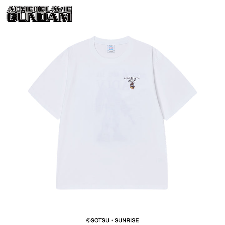MOBILE SUIT GUNDAM BASIC LOGO SHORT SLEEVE T-SHIRT WHITE