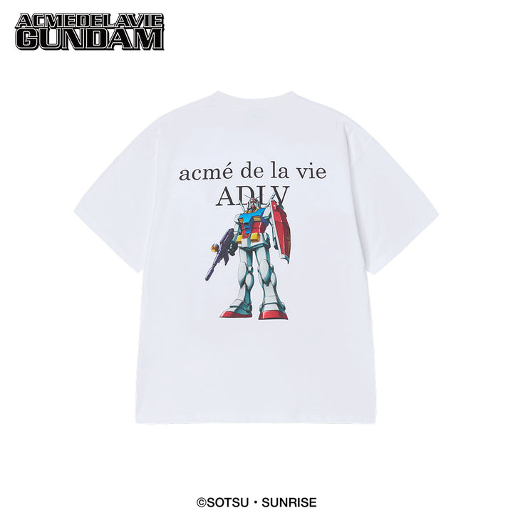 MOBILE SUIT GUNDAM BASIC LOGO SHORT SLEEVE T-SHIRT WHITE