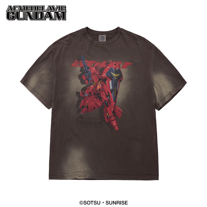 MOBILE SUIT GUNDAM CHAR'S COUNTERATTACK WASHING SHORT SLEEVE T-SHIRT COCOA