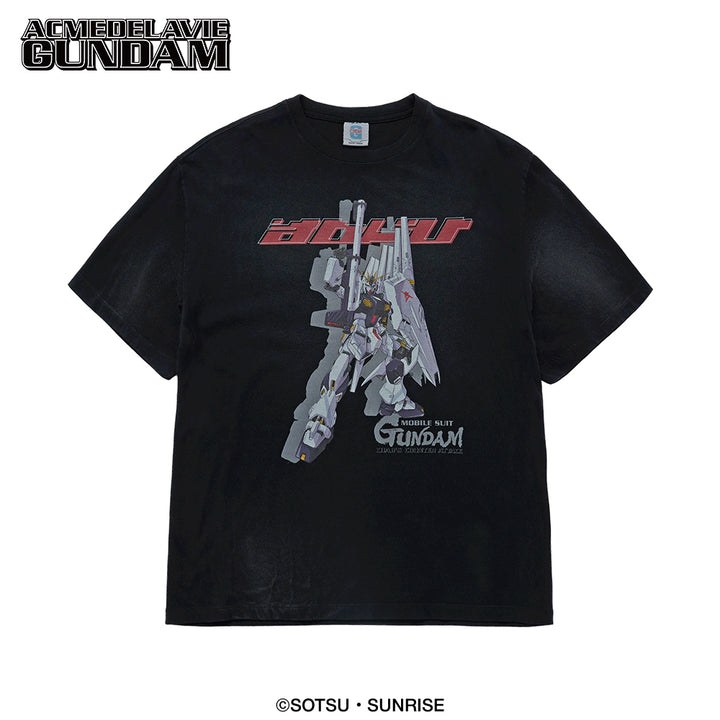 MOBILE SUIT GUNDAM CHAR'S COUNTERATTACK WASHING SHORT SLEEVE T-SHIRT CHARCOAL