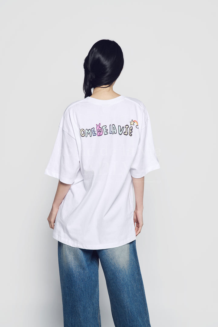 POPSTAR RABBIT SHORT SLEEVE T-SHIRT WHITE