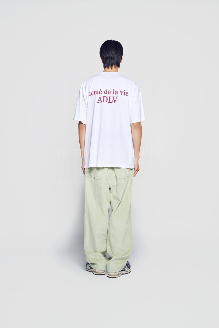 ADLV PIXEL BASIC LOGO SHORT SLEEVE T-SHIRT WHITE