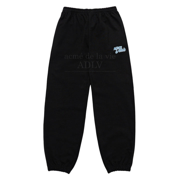 ADLV x HOSHI ROUND SCRIPT BOUCLE LOGO PANTS BLACK