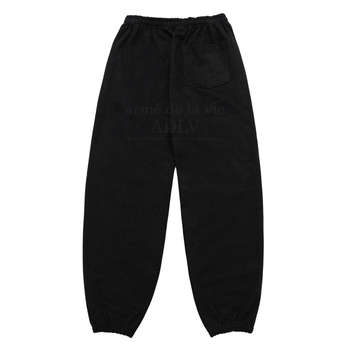 ADLV x HOSHI ROUND SCRIPT BOUCLE LOGO PANTS BLACK