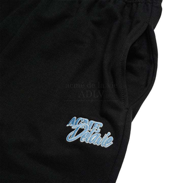 ADLV x HOSHI ROUND SCRIPT BOUCLE LOGO PANTS BLACK