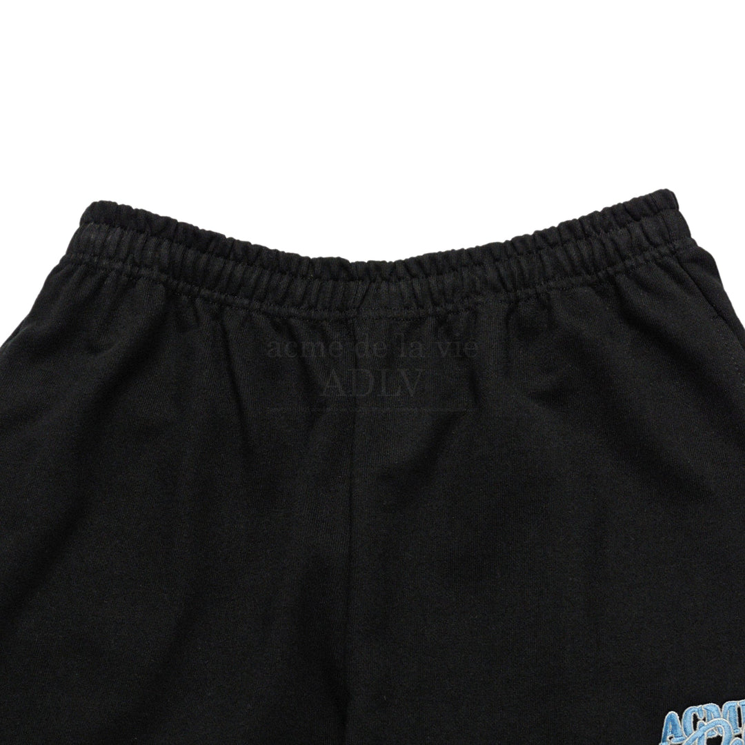 ADLV x HOSHI ROUND SCRIPT BOUCLE LOGO PANTS BLACK