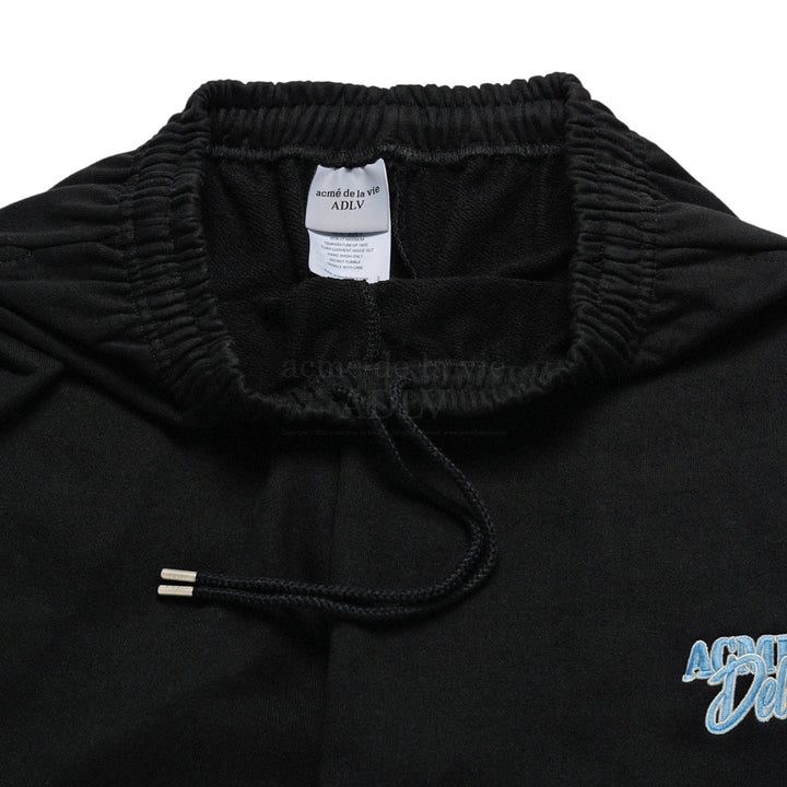 ADLV x HOSHI ROUND SCRIPT BOUCLE LOGO PANTS BLACK